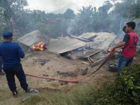 1 Unit Rumah di Desa Gurubenua Ludes Terbakar, Danramil 06/MT: Masih Dalam Penyelelidikan Polsek