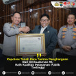 Kapolres Tanah Karo AKBP Wahyudi Rahman Terima Penghargaan Dari Ombudsman RI, Raih Kualitas Pelayanan Publik Tertinggi