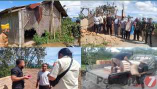 Berjiwa Sosial Meliala Purba Sumbang Material Bedah Rumah  Program PC PPM LVRI  Kabupaten Karo