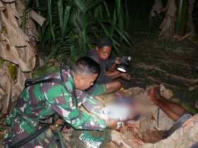 Prajurit Yonif 123/Rajawali Bantu Persalinan Warga di Pamtas RI-PNG Saat Suasana Gelap
