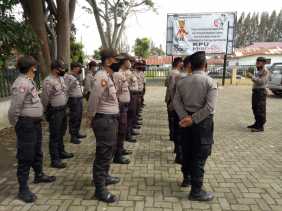 Terkait Pendaftaran Balon Bupati Wakil Bupati, 130 Personel Polres Karo Disiagakan di KPU