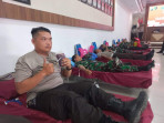 Sambut Hut Bhayangkara ke - 77, Sinergitas TNI - Polri Gelar Donor Darah di Mapolres Tanah Karo 