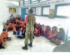 Babinsa Koramil 06/MT Serka Samsuri Laksanakan Bina Rohani Siswa SMPN 1 Munte