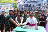 Pangdam I/BB Mayjen TNI Hendy Antariksa Dampingi Kasad Resmikan Pipanisasi Air Bersih dan Reboisasi di Tapteng