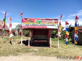 Personil Kodim 0205/TK Dirikan Kampung Pancasila Di Kecamatan Munte