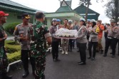 HUT TNI Ke-79, Dandim 0205/TK Letkol Inf Ahmad Afriyan Rangkuti Sambut Kunjungan Kapolres Tanah Karo Beserta Jajaran