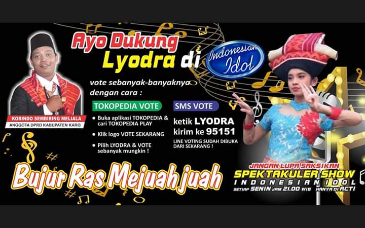 Indonesia Idol 2020, Anggota DPRD Karo Ini Ajak Masyarakat Dukung Lyodra Br Ginting