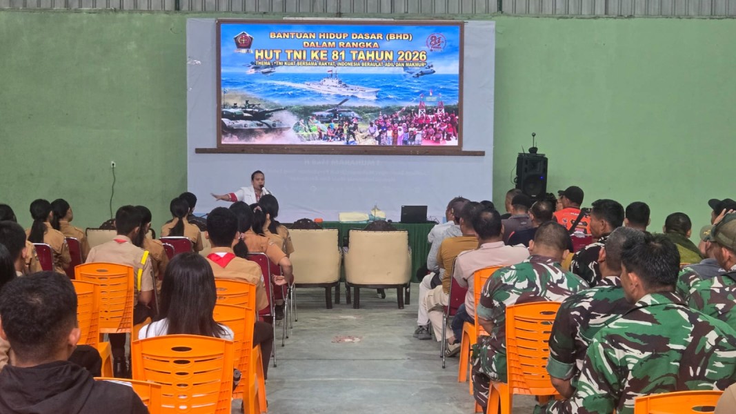HUT ke-81 TNI, Kodim 0205/Tanah Karo Gelar Pelatihan Bantuan Hidup Dasar dan Bakti Sosial Kesehatan