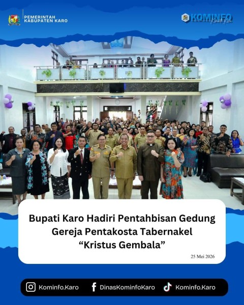 Bupati Karo Brigjen Pol [ Purn ] Dr.dr Antonius Ginting Sp.OG M.Kes Hadiri Pentahbisan Gedung Gereja Pentakosta Tabernakel