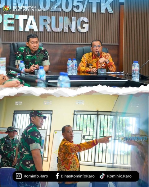 Bupati Karo Brigjen Pol [ Purn ] Dr.dr Antonius Ginting Sp.OG M.Kes Bersama Pangdam Bahasa Penanggulangan Bencana