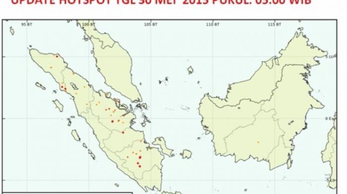 BMKG Pekanbaru Sebut 15 Titik Panas Terdeteksi di Wilayah Sumatera