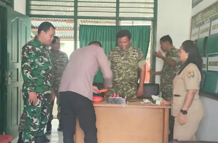 Tiga Pilar Kec Munte Gelar Grebek Koramil 06/MT Perkuat Sinergi TNI-Polri di HUT ke-81 TNI