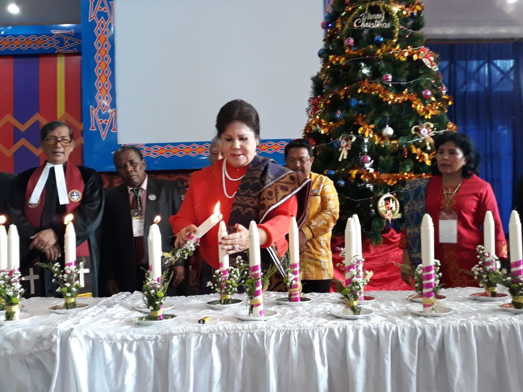 Wakil Bupati Karo Hadiri Perayaan Natal Saitun (Lansia) GBKP Tahun 2018