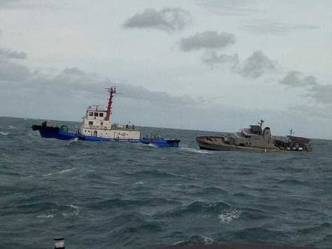 Kapal Patroli  TNI AL KRI Sibarau-847 Tenggelam di Sumatera Utara