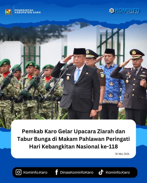Pemkab Karo Gelar Upacara Ziarah dan Tabur Bunga di Makam Pahlawan Peringati Hari Kebangkitan Nasional ke-118