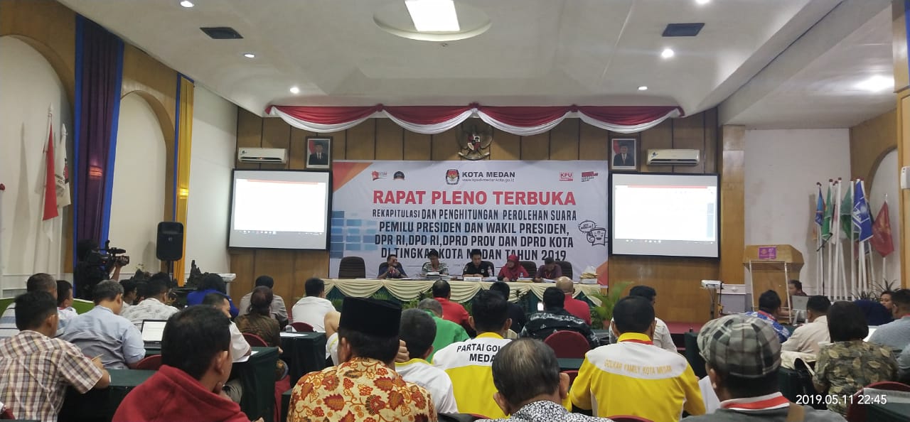 Rapat Pleno KPU, Ini Nama - nama Akan Jadi Caleg DPRD Kota Medan Periode 2019-2024