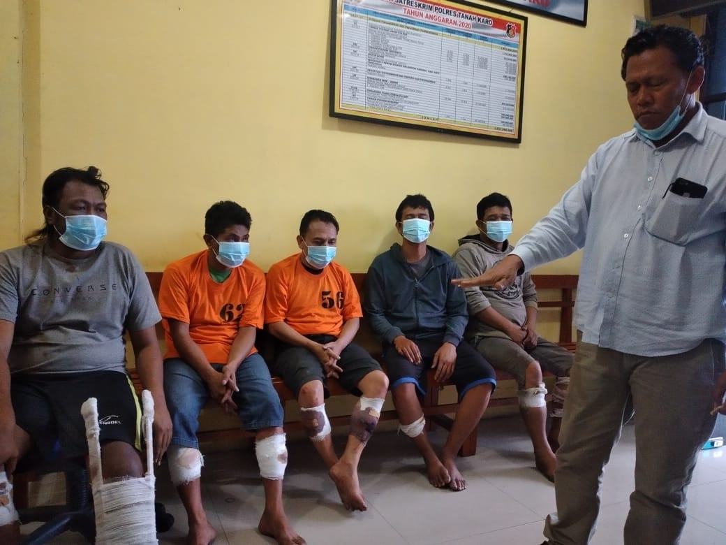 Polres Karo Ringkus Lima Pelaku  Pencurian di Rumah Junus Ginting