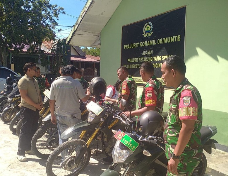 Pasi Intel Kapten Arm Rajiman Girsang Terjun langsung Ke Koramil Cek Kendaraan Dinas Dan Instalansi Listrik