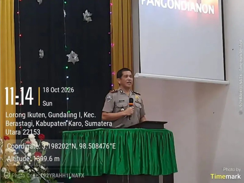 Polres Karo Gelar Minggu Kasih di GKPI Berastagi, Sampaikan Pesan Kamtibmas kepada Jemaat