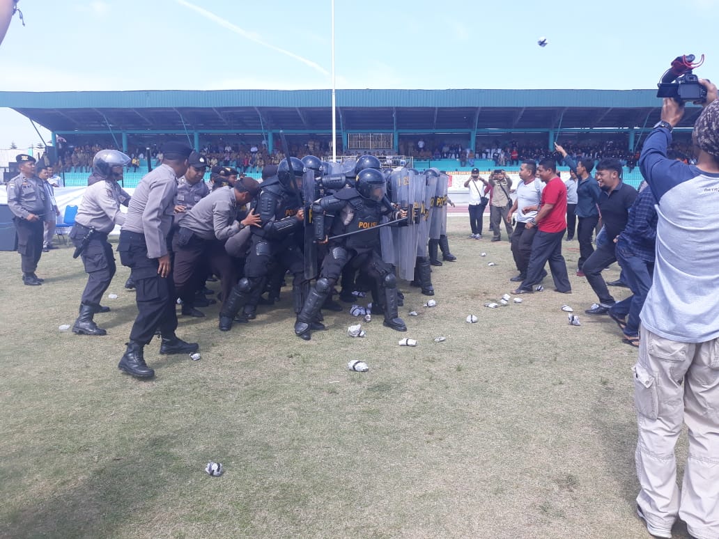 Pengamanan Pemilu 2019 di Karo: Gelar Upacara Operasi Mantap Brata Toba