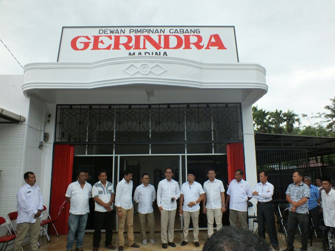 Ketua DPD Gerindra Sumut Meresmikan Kantor Sekretariat DPC Gerindra Madina