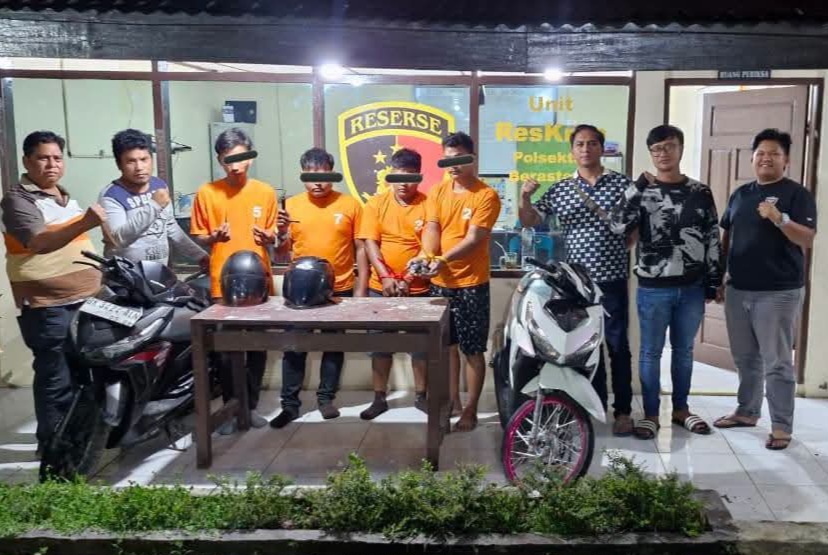 Jaringan Curanmor Berhasil Dibongkar Unit Reskrim Polsek Berastagi, Empat Pelaku Ditangkap