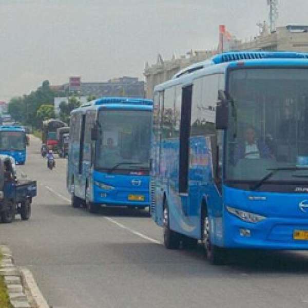 4 Bus Dipersiapkan Guna Transportasi ke Kantor Wako Pekanbaru di Tenayan Raya