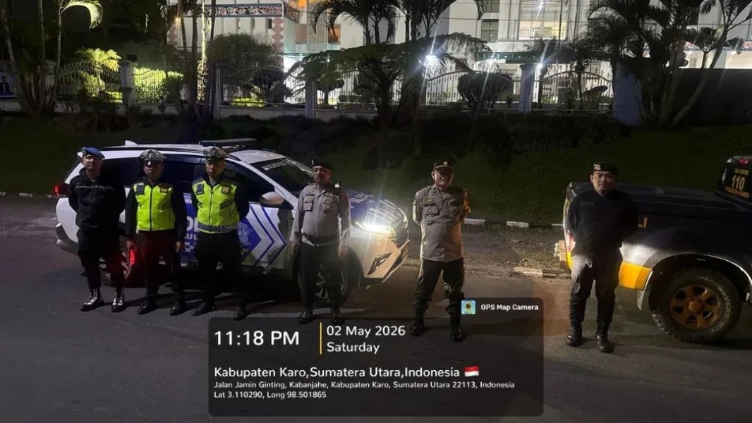 Cegah Gangguan Kamtibmas, Polres Karo Gelar Patroli Sampai Dini Hari