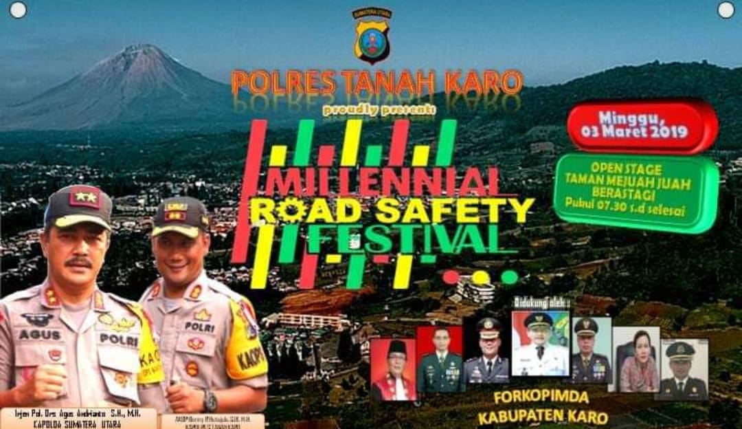 Millenial Road Safety Festival di Karo: Pawai, Dihibur Band Coklat dan Erik Sihotang dan ...