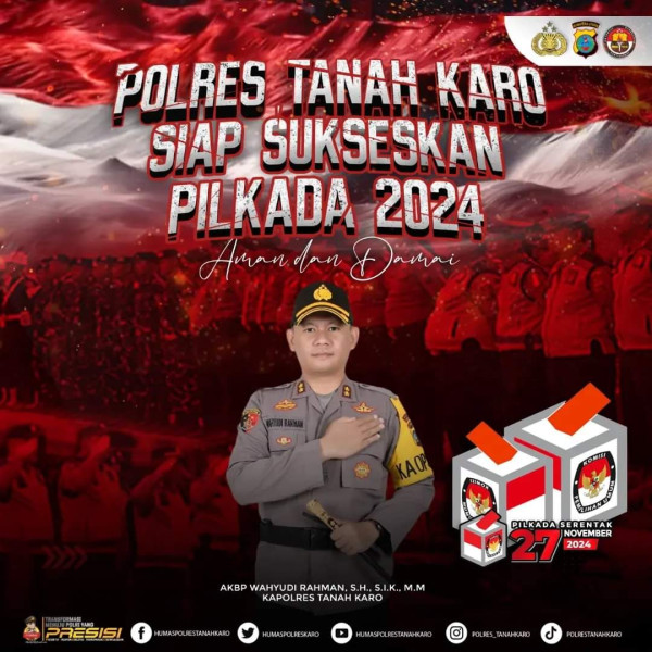 Sukseskan Pilkada Serentak Tahun 2024, Polres Tanah Karo Mantapkan Keterampilan Personel