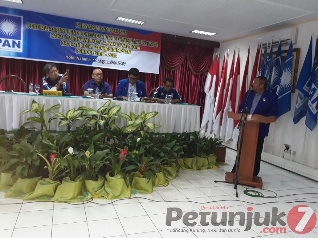 Rapat Pleno PAN Padangsidimpuang, Ini Visi dan Misi Balon Walikota dan Wakilnya 2018 - 2023