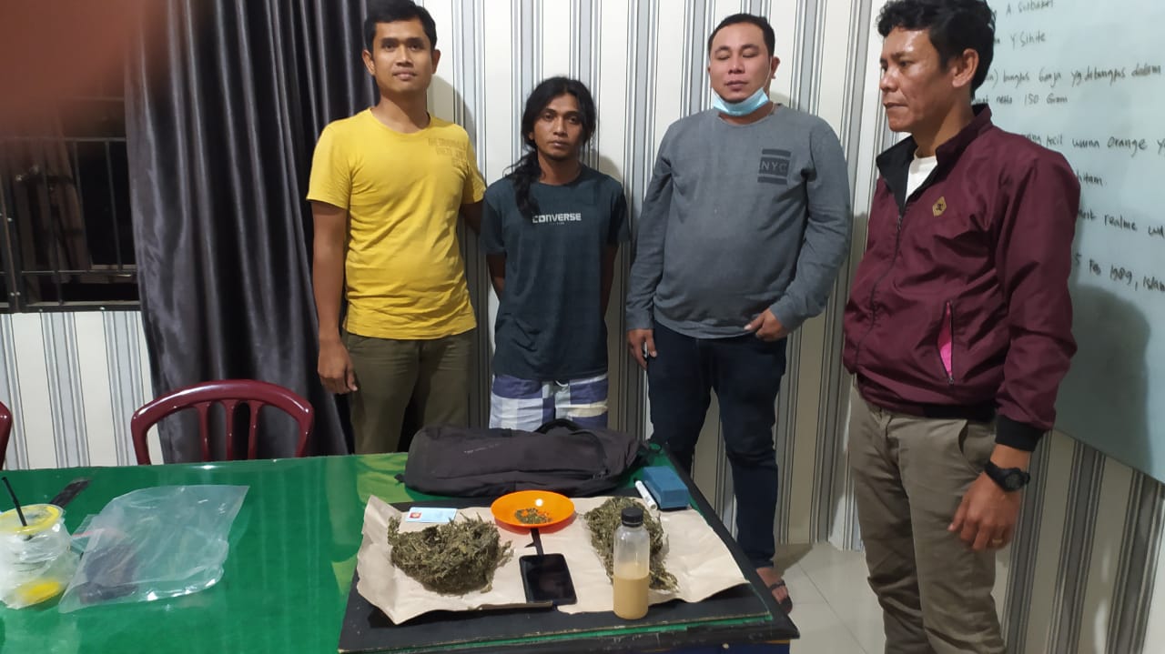 Nyak Ditangkap Polsek Tigabinanga di Simpang Perlamben, Terkait Ganja