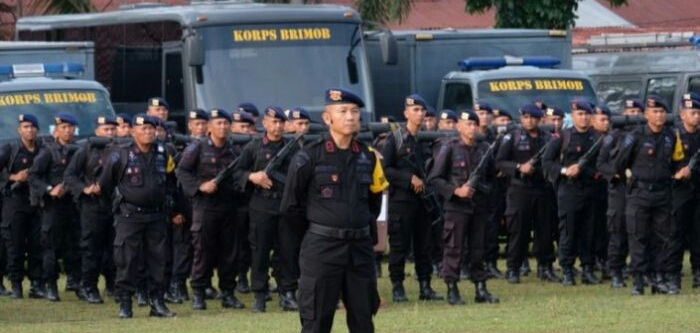 490 Personel Brimob Polda Riau Turut Amankan Pemilu 2019