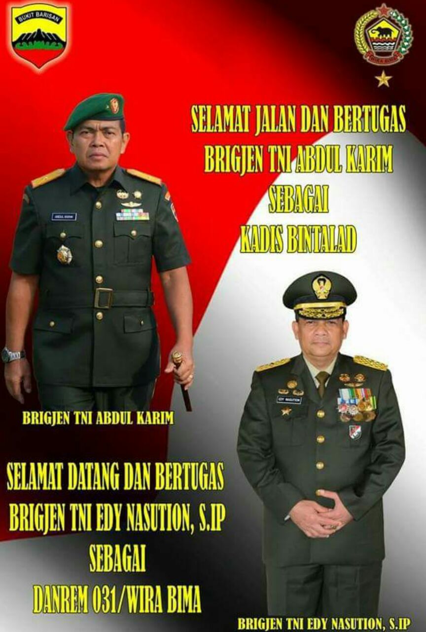 Berikut Nama Petinggi TNI AD Rencananya  Hadir Dalam Pelantikan Korem 031 Wirabima