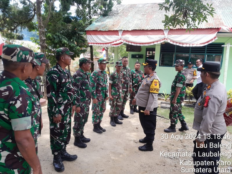 Tingkatkan Sinergitas TNI-Polri, Kapolres Tanah Karo AKBP Eko Yulianto Sambangi Koramil 09/Laubaleng 