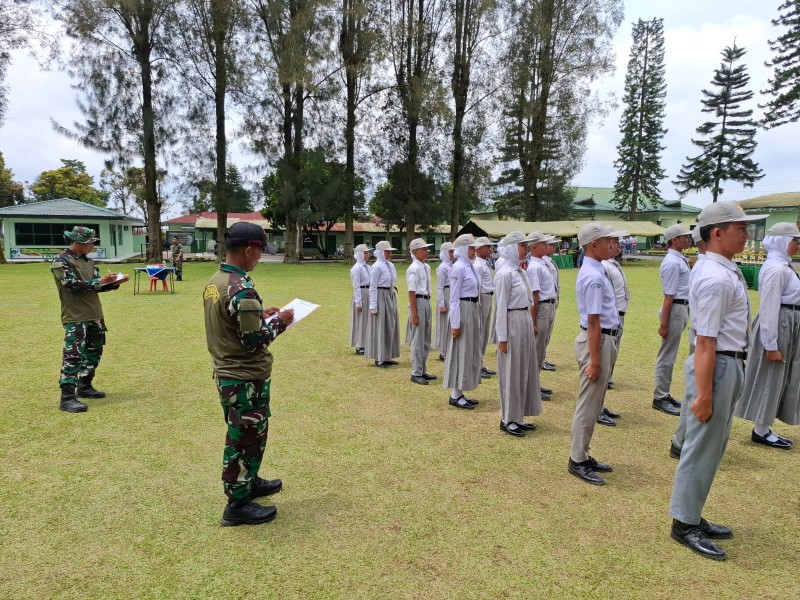 Sambut HUT TNI ke-79, Kodim 0205/Tanah Karo Gelar Lomba PBB dan Penanaman Pohon