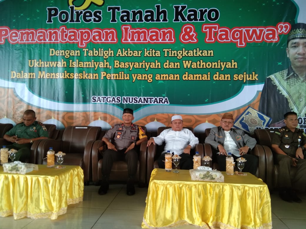 Tabligh Akbar di Karo, Wakapolres: Mari bersama TNI-Polri Jaga  Kamtibmas, Hoax dan ...