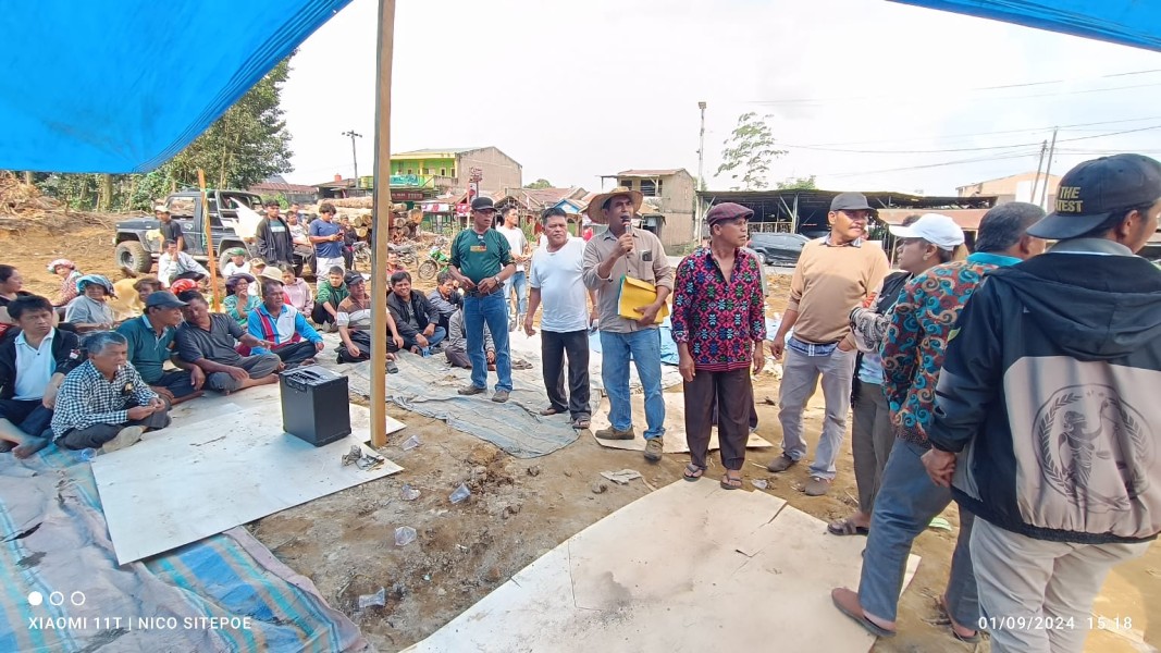 Masyarakat Desa Garingging Dan Merek Gelar Aksi Damai di Lahan Hutan Arboretum