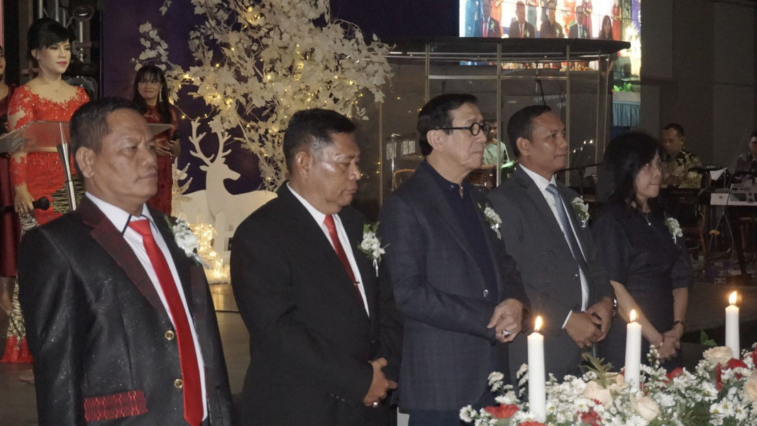 Menkumham RI Yasonna H Laoly Hadiri Perayaan Natal Keluarga Besar di Kemenkumham Sumut