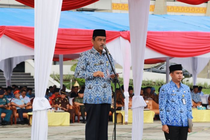 Sekdaprov Riau Pimpin Upacara Peringatan Hari Bela Negara Tahun 2018