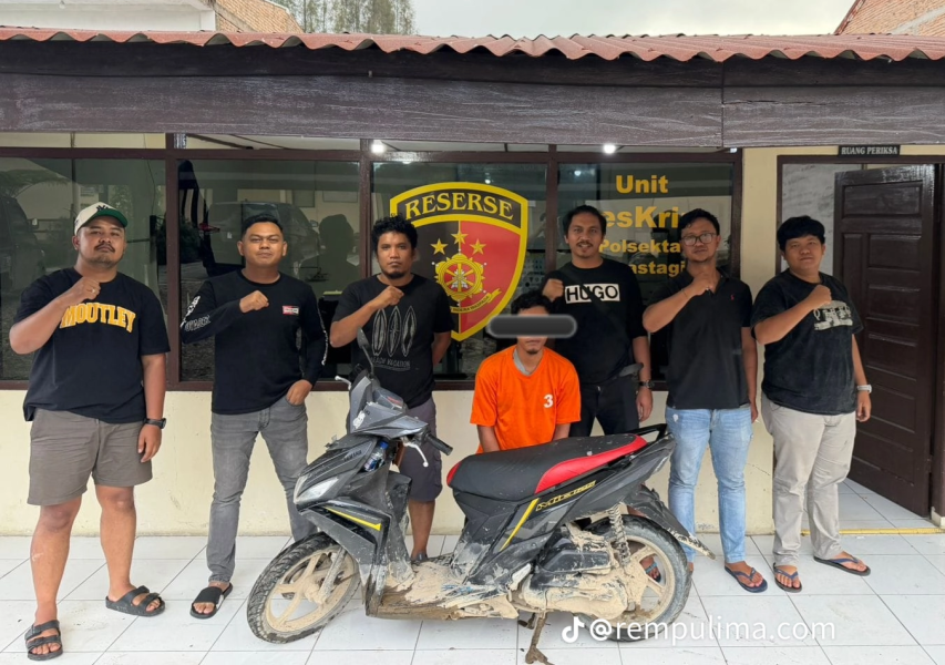 Polsek Berastagi Berhasil Menangkap Pelaku Pencurian Sepeda Motor Saat Tertidur Digubuk
