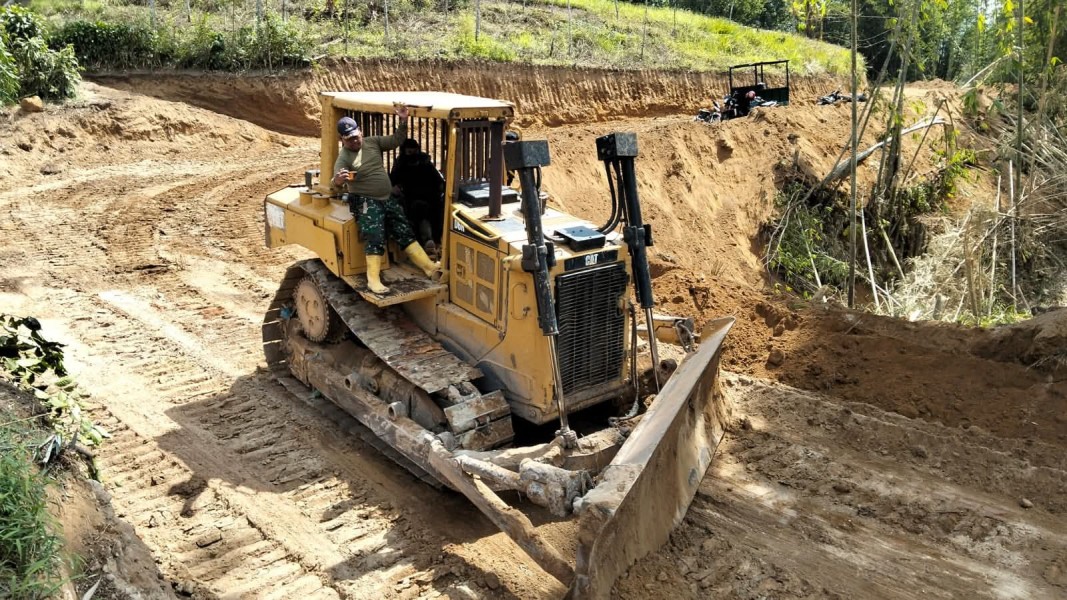 Satgas TMMD Kodim 0205/TK Kebut Pembangunan Jalan di Barusjahe Kabupaten Karo