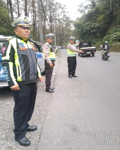 Satlantas Polres Tanah Karo Obtimalkan Pengaturan Lalu Lintas Menjelang Perayaan Idul adha