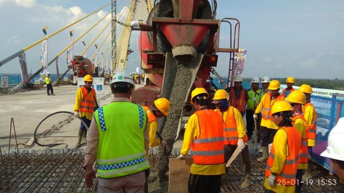 PUPR Riau: 8 Februari Uji Coba Beban Jembatan Siak IV