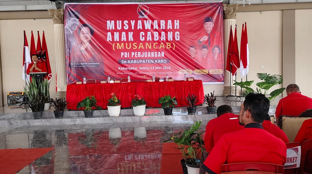 17 Pimpinan Anak Cabang PDI Perjuangan Se-Kabupaten Karo Terpilih Saat Musancab 2026