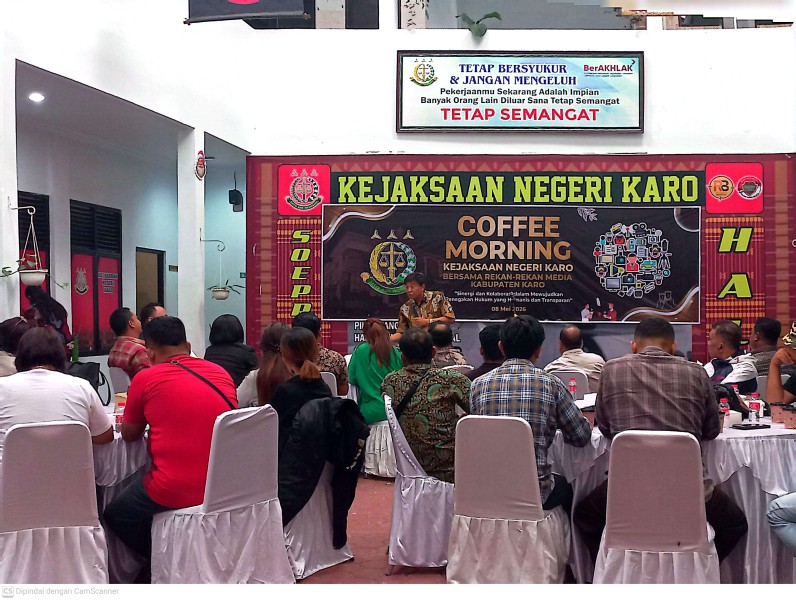Gelar Coffee Morning Dengan Awak Media, Kajari Karo Edmon Noferi Purba SH.MH: Setiap Pemberitaan Silahkan Konfirmasi