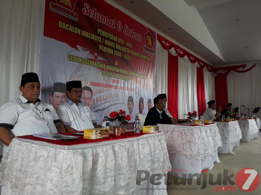 4 Balon Walikota dan Wawako Padangsidimpuan dari Gerindra 