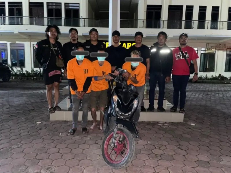 Tiga Pelaku Pencurian iPhone dan Sepeda Motor Berhasil Dibekuk Tim Cobra Polres Karo