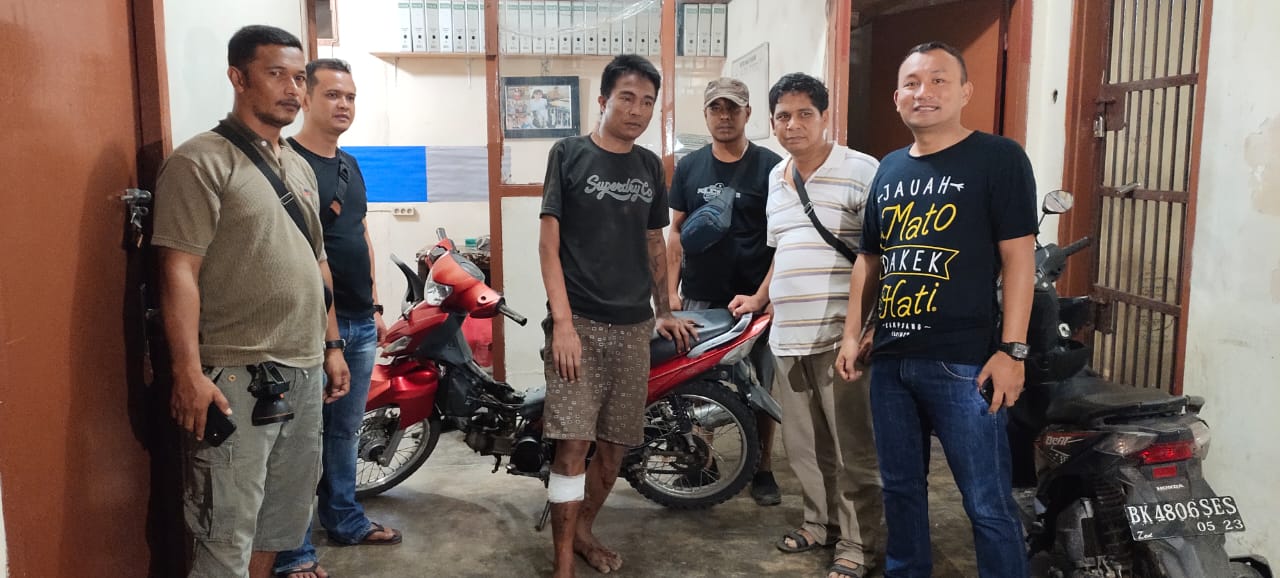 Beraksi di Lau Timah, Curanmor Ini Coba Lari Saat Ditangkap Polisi: Terpaksa Diberi 'Timah Panas'