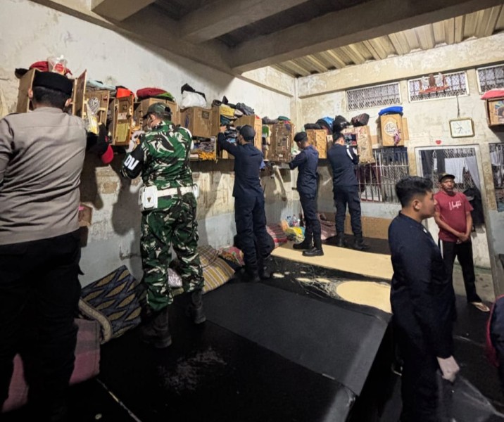Guna Tingkatkan Keamanan dan Ketertiban Masyarakat, Rutan Kabanjahe Gandeng TNI Polri Dan BNN Laksanakan Razia